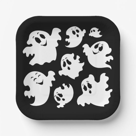 Halloween Geest  Papieren Bordje (Voorkant)