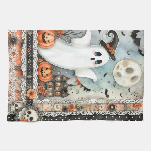 Halloween Geest Patchwork Theedoek (Horizontaal)