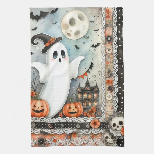 Halloween Geest Patchwork Theedoek (Verticaal)