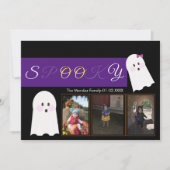 Halloween Geest Patroon Collage Foto Kaart (Voorkant)