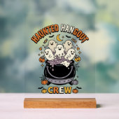 Halloween Geest Pompoen Crew Acryl Bord (Neutraal)
