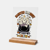 Halloween Geest Pompoen Crew Acryl Bord (Hoek)