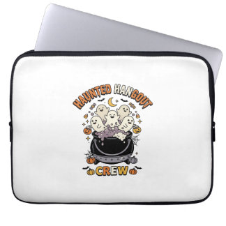 Halloween Geest Pompoen Crew Laptop Sleeve