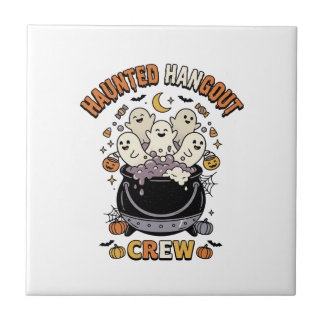 Halloween Geest Pompoen Crew Tegeltje