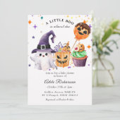 Halloween Geest Pompoen Cupcake Kaart (Staand voorkant)