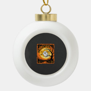Halloween Geest Pompoen Geheime Boom Keramische Bal Ornament