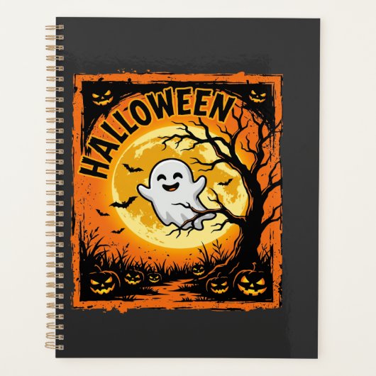 Halloween Geest Pompoen Geheime Boom Planner (Voorkant)