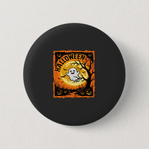 Halloween Geest Pompoen Geheime Boom Ronde Button 5,7 Cm