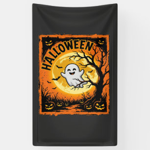 Halloween Geest Pompoen Geheime Boom Spandoek