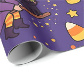 Halloween Geest Pompoen Heks Inpakpapier (Rol Hoek)