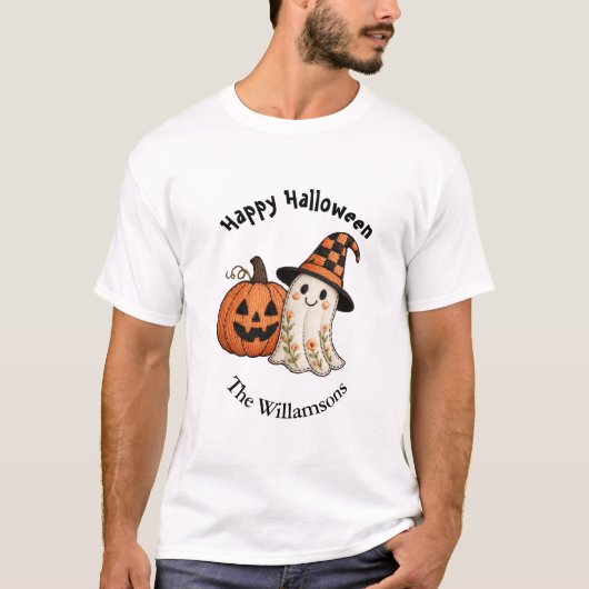 Halloween Geest Pompoen T-shirt (Voorkant)