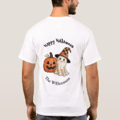 Halloween Geest Pompoen T-shirt (Achterkant)