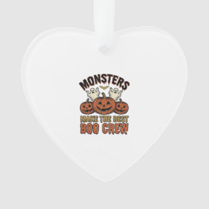 Halloween Geest Pompoen Vintage Gravure Grappige T Ornament