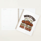 Halloween Geest Pompoen Vintage Gravure Grappige T Planner (Display)