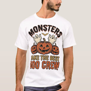 Halloween Geest Pompoen Vintage Gravure Grappige T T-shirt