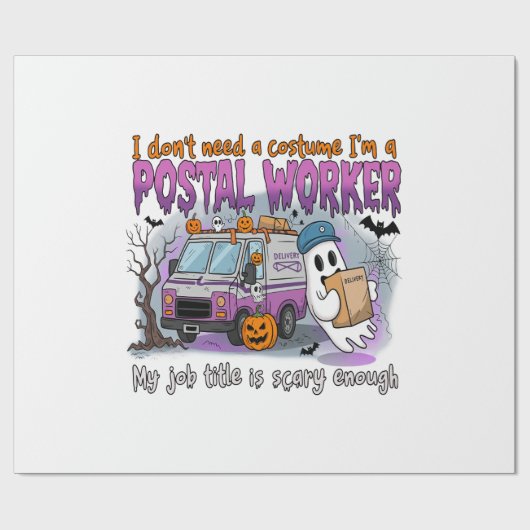 Halloween Geest,Postbode Cadeaupapier (Vlak)