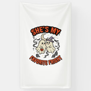 Halloween Geest Romantiek Humor Spandoek