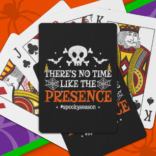 Halloween Geest Schedel Kruisbeenderen Grappige Ha Pokerkaarten
