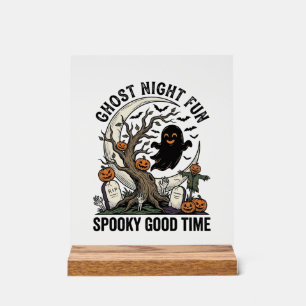 Halloween Geest Shirt Vintage Kerkhof Leuk Design Acryl Bord