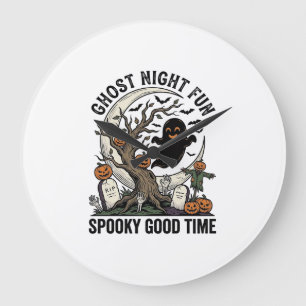 Halloween Geest Shirt Vintage Kerkhof Leuk Design Grote Klok