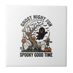 Halloween Geest Shirt Vintage Kerkhof Leuk Design Tegeltje