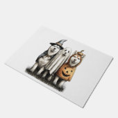 Halloween Geest Siberische Husky Hond Deurmat (Schuin)