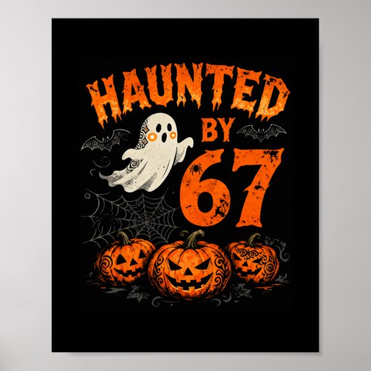 Halloween Geest Six Seven Nummer Gen Alpha Jargon Poster (Voorkant)