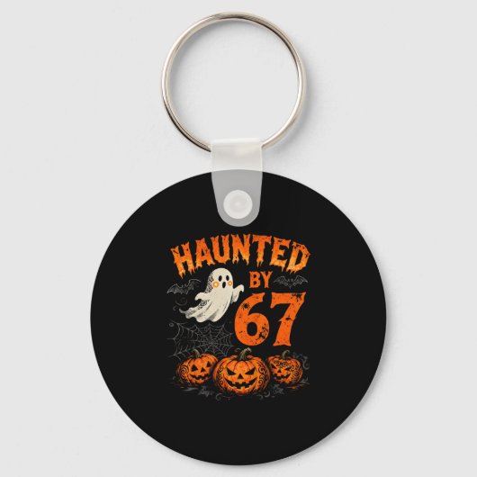 Halloween Geest Six Seven Nummer Gen Alpha Jargon Sleutelhanger (Voorkant)