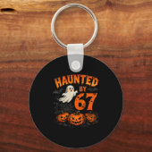 Halloween Geest Six Seven Nummer Gen Alpha Jargon Sleutelhanger (Voorkant)
