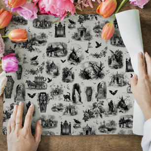 Halloween Geest Skelet Spook Toilet Inpakpapier Vel