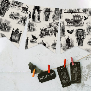 Halloween Geest Skelet Spook Toilet Vlaggetjes