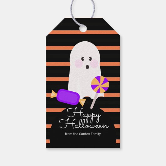 Halloween Geest Snoep Trick or Treat Snoep Cadeaulabel (Voorkant)