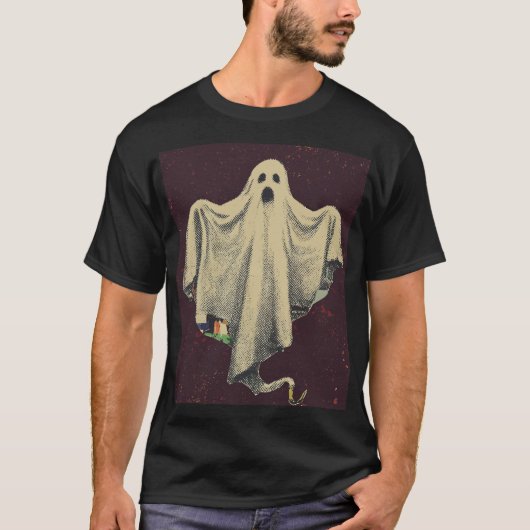 Halloween Geest Spelende Geest T-shirt (Voorkant)