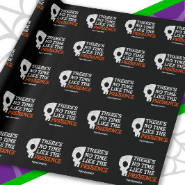Halloween Geest Spelende Schedel Grappige Hallowee Cadeaupapier