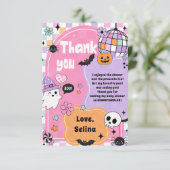 Halloween Geest Spoken Bedankkaart (Staand voorkant)