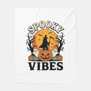 Halloween Geest Spookachtige Sfeer Pompoen Heks Vi Fleece Deken