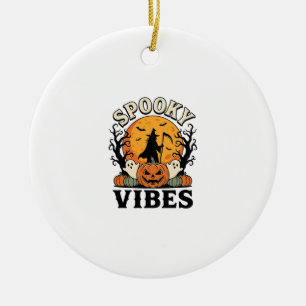 Halloween Geest Spookachtige Sfeer Pompoen Heks Vi Keramisch Ornament