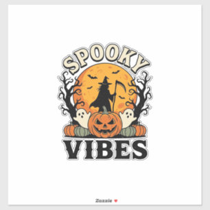 Halloween Geest Spookachtige Sfeer Pompoen Heks Vi Sticker