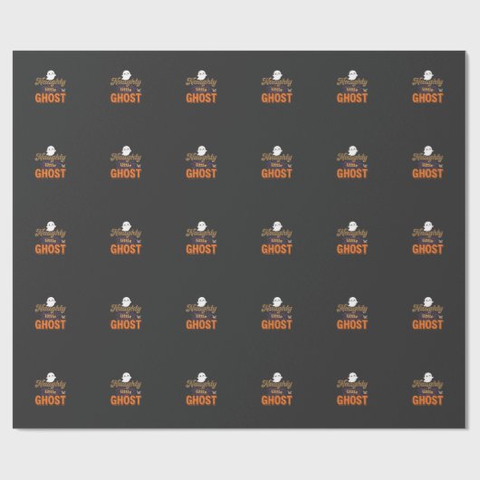 Halloween Geest Stout Klein Geest Ontwerp Cadeaupapier (Vlak)