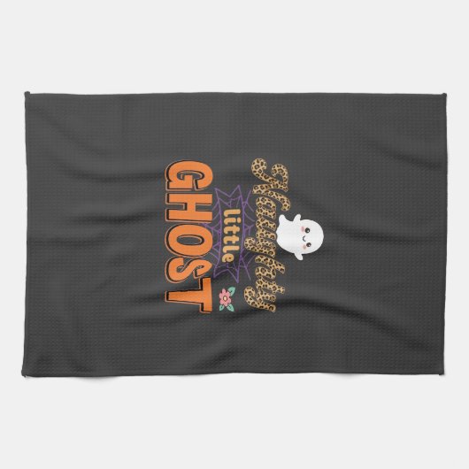 Halloween Geest Stout Klein Geest Ontwerp Theedoek (Horizontaal)