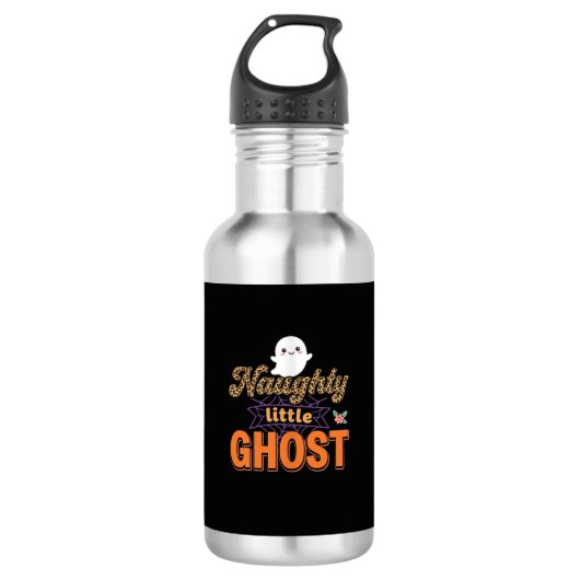 Halloween Geest Stout Klein Geest Ontwerp Waterfles (Voorkant)