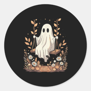 Halloween Geest Swing Fall Bloemstuk Ronde Sticker