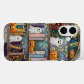 Halloween Geest Telefoonhoes Pompoen Boekenplank C Case-Mate iPhone Case (Achterkant (horizontaal))