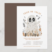 Halloween Geest Trick or Treat Uitnodigingen (Voorkant / Achterkant)