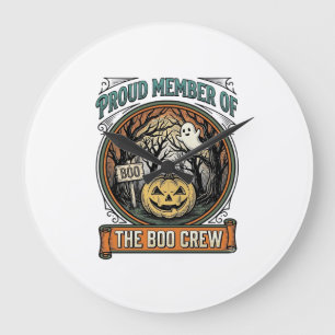 Halloween Geest Trots Lid Boo Crew Vintage Grappig Grote Klok