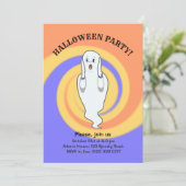 Halloween Geest Uitnodiging (Staand voorkant)