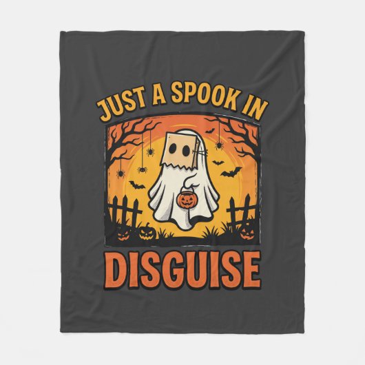 Halloween Geest Vermomming Fleece Deken (Voorkant)