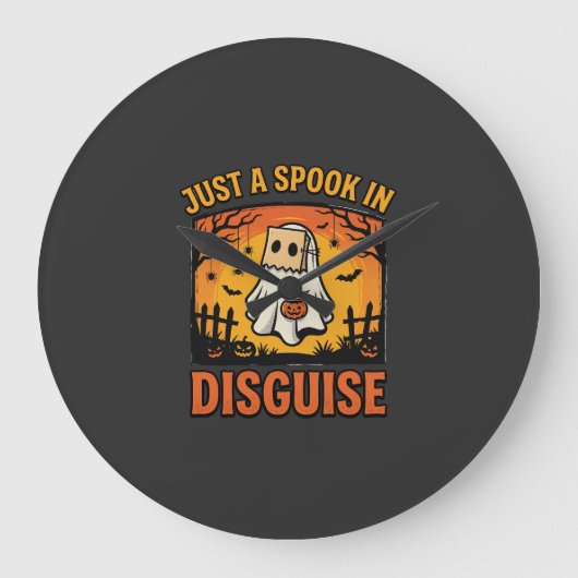 Halloween Geest Vermomming Grote Klok (Voorkant)