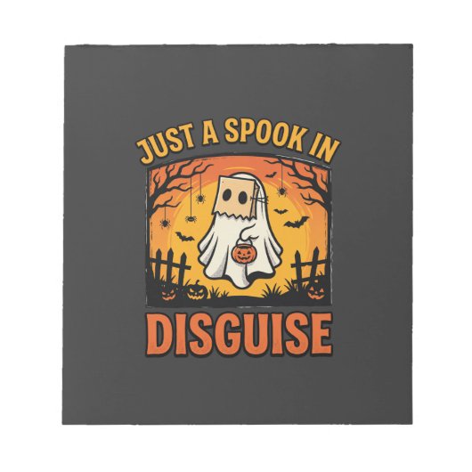 Halloween Geest Vermomming Notitieblok (Voorkant)