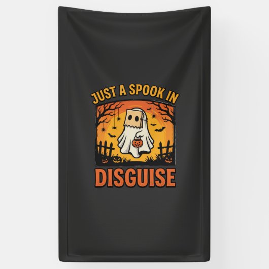 Halloween Geest Vermomming Spandoek (Verticaal)